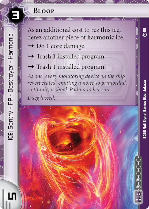 Card image of Bloop (see below for full text)