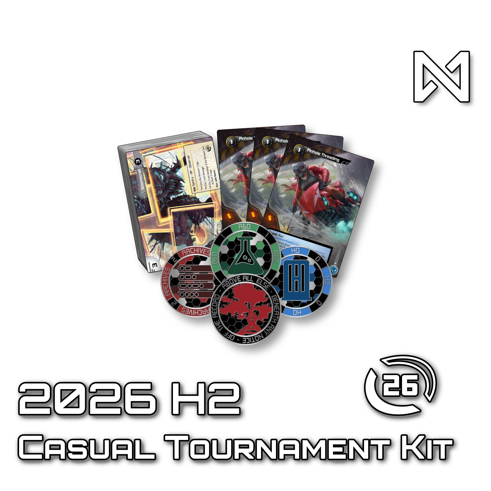 Card fan showing the contents of the 2026 H2 Casual Tournament Kit