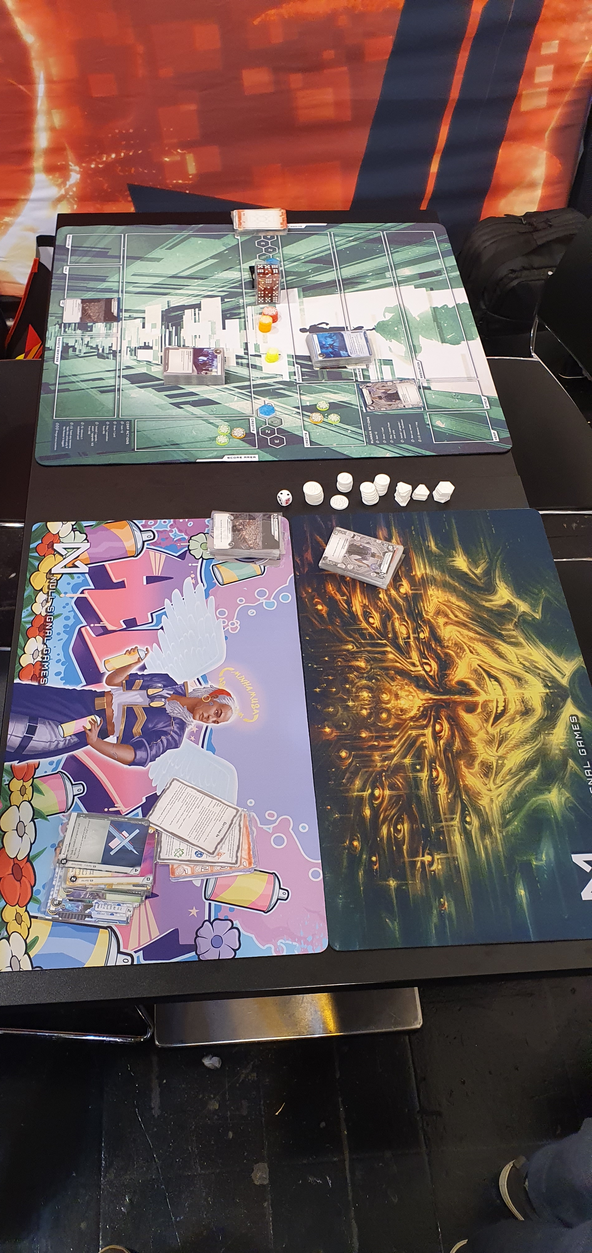Playmats at the Spiel 24 booth